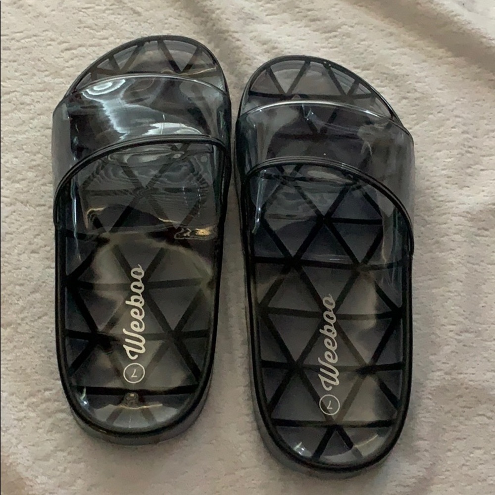 Jelly slide sandals